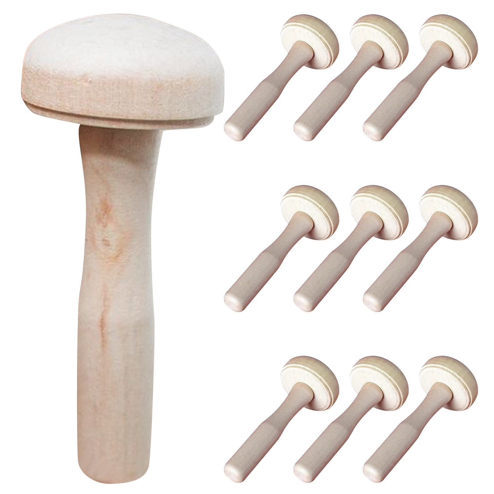 Tools Workshop Kids - 10 Piezas de Rodillos de Madera