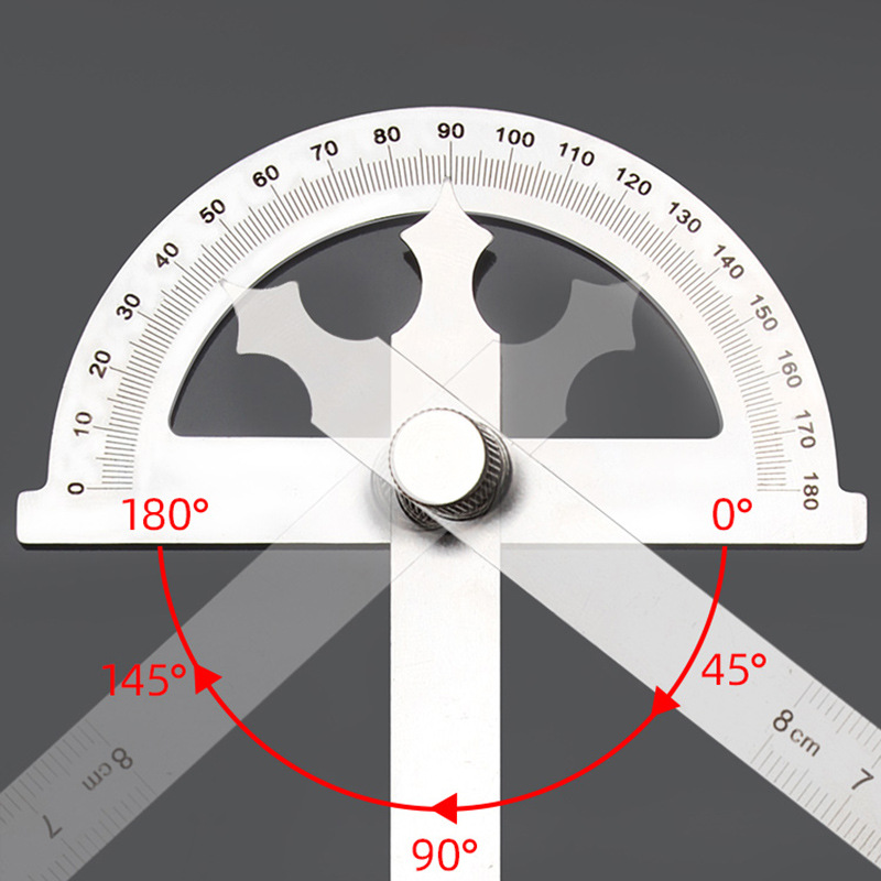 Workshop Measuring Tools - Transportador de ángulos de 180 grados,