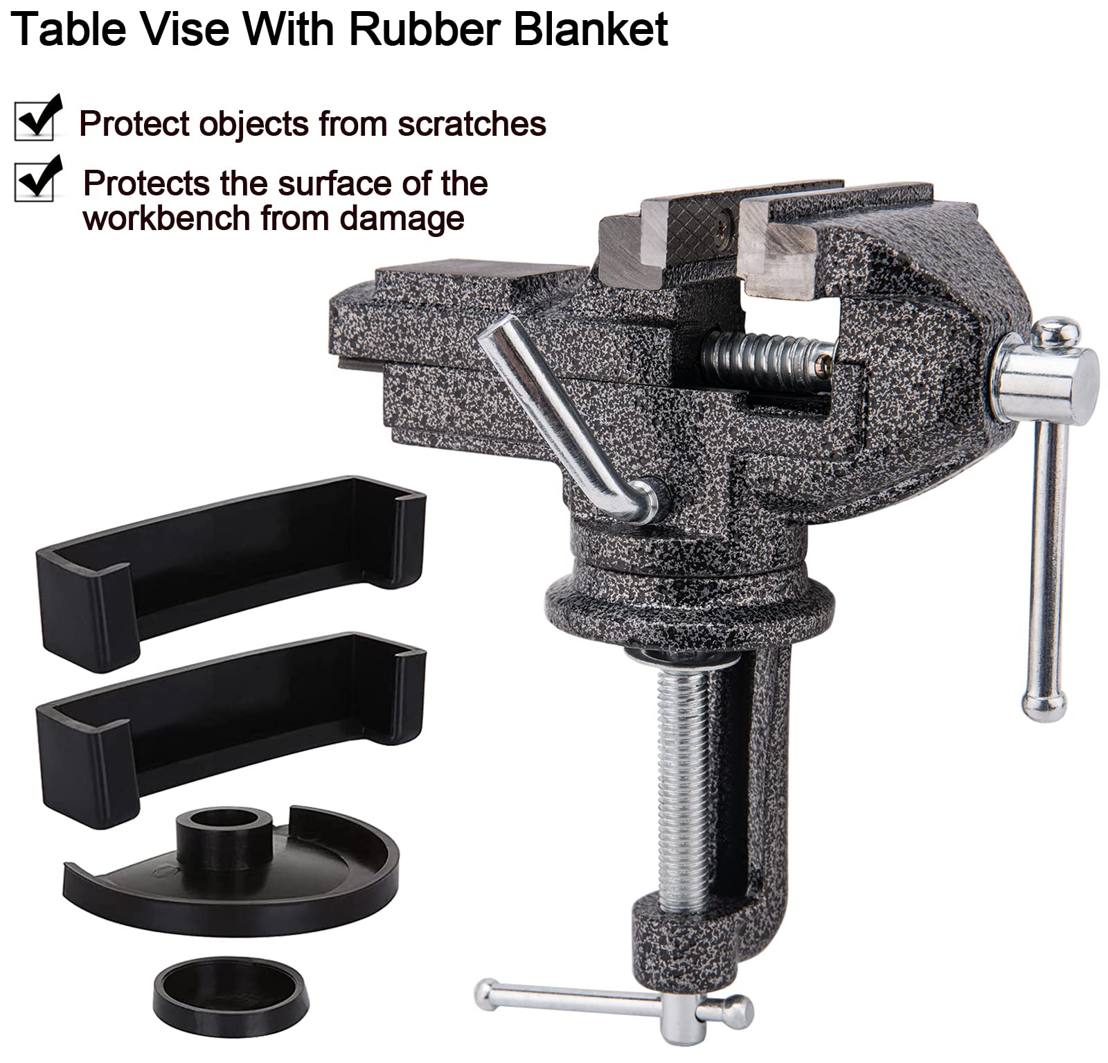 Abrazadera de mesa pesada mult - Bench Vise Swivel reseña y precio