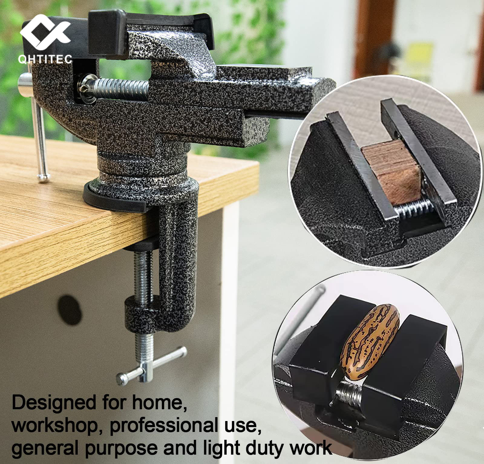 Abrazadera de mesa pesada mult - Bench Vise Swivel reseña y precio