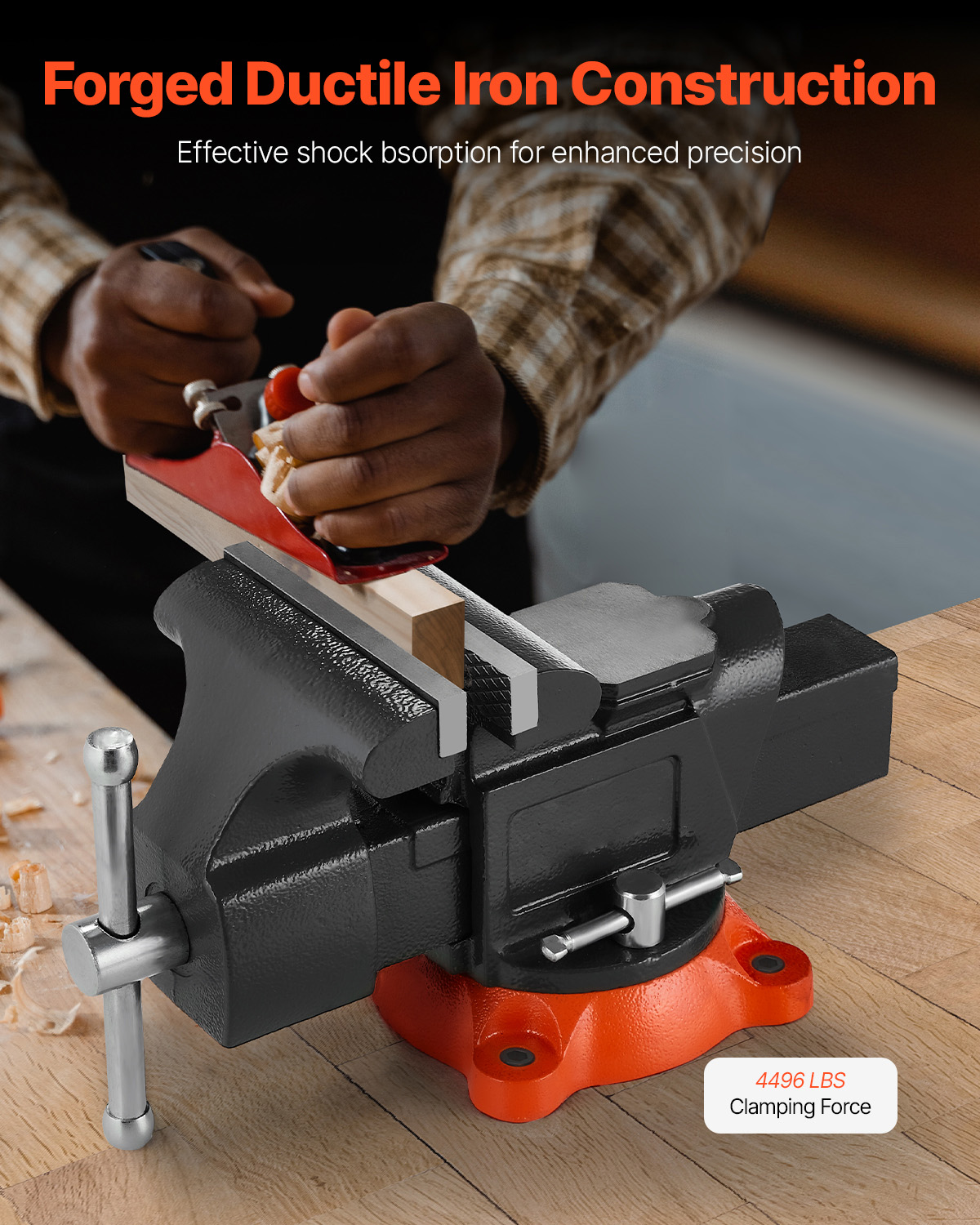 VEVOR Tornillo de Banco con Ba - Bench Vise Swivel reseña y precio