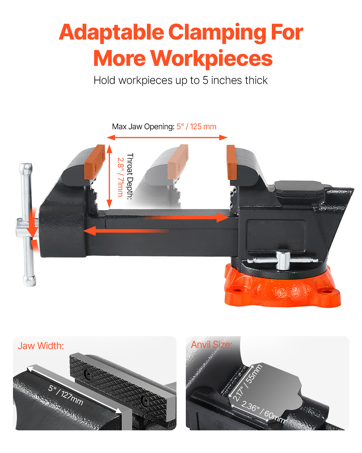 VEVOR Tornillo de Banco con Ba - Bench Vise Swivel reseña y precio