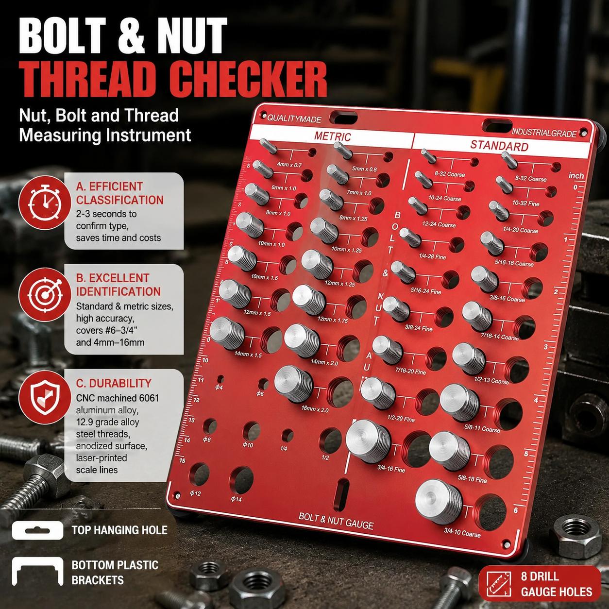 Juego de Calibres para Roscas  - Workshop Measuring Tools reseña y precio