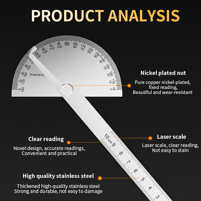 LUXIANZI-Regla de ángulo trans - Workshop Measuring Tools reseña y precio