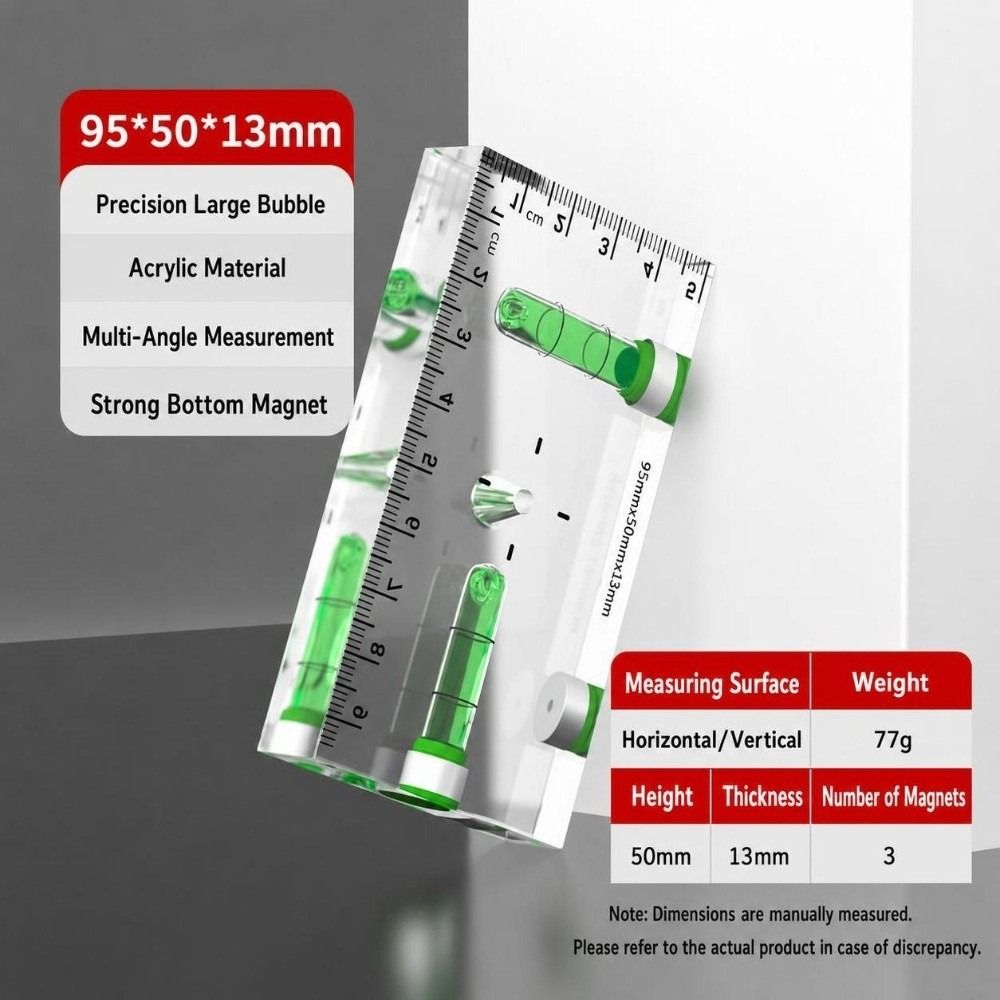 Mini regla de nivel acrílica,  - Workshop Measuring Tools reseña y precio